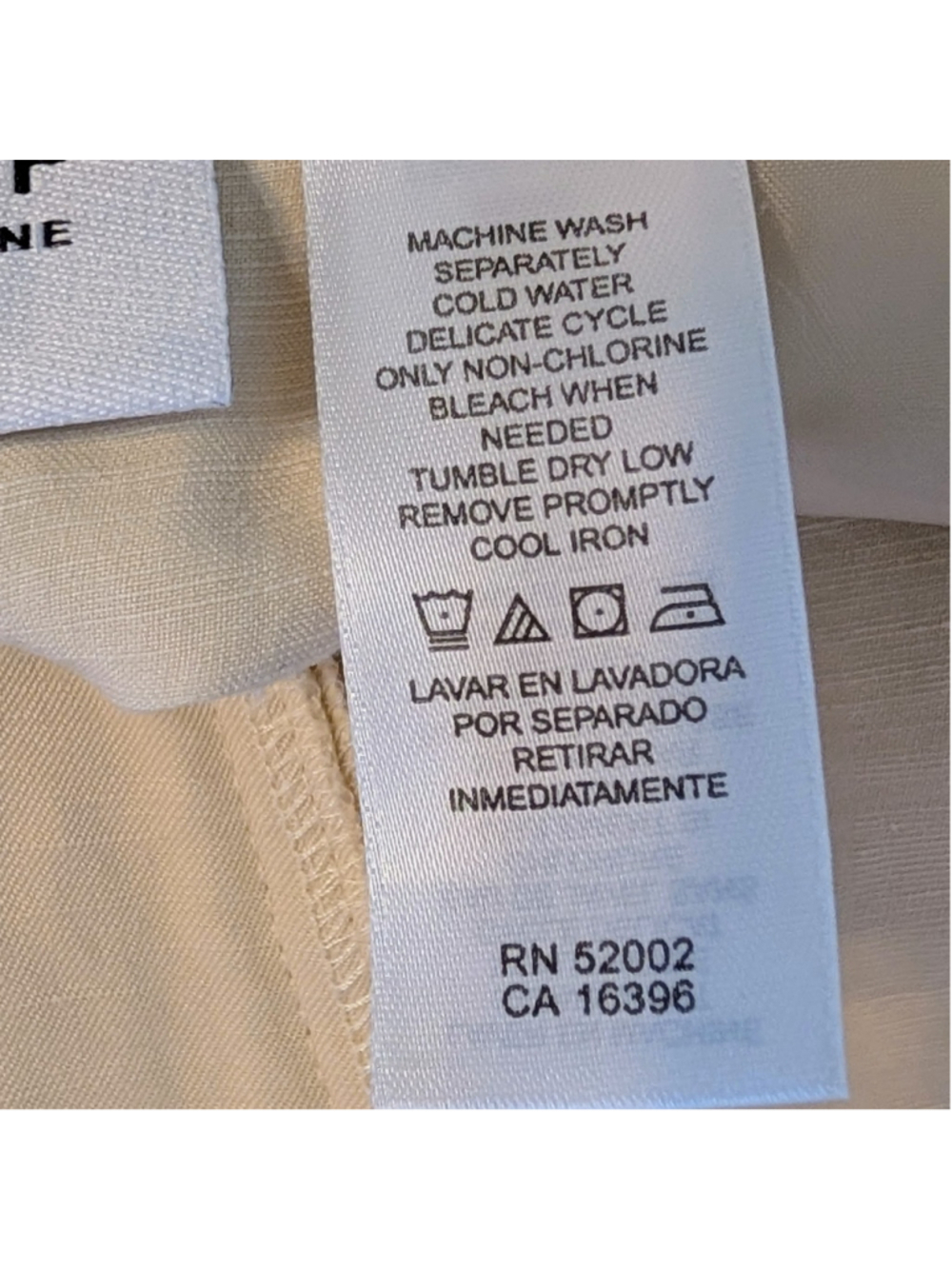 Liz Claiborne LizGolf Silk Linen Pants Beige Straight Leg Minimal Quiet Luxury - Picture 11 of 12
